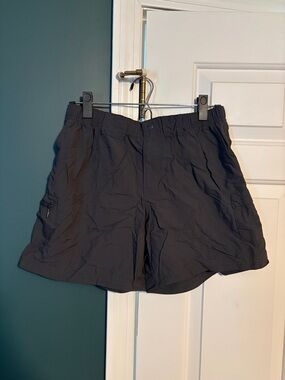 Columbia Women's Dark Gray Athletic Shorts with Zip Pocket